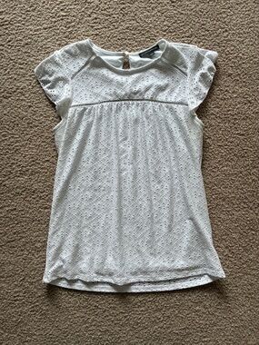 White Eyelet Top